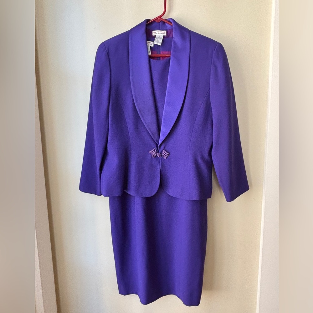 Wow! Stunning Y2K 90’s Talbots Purple Jacket and Dress Set